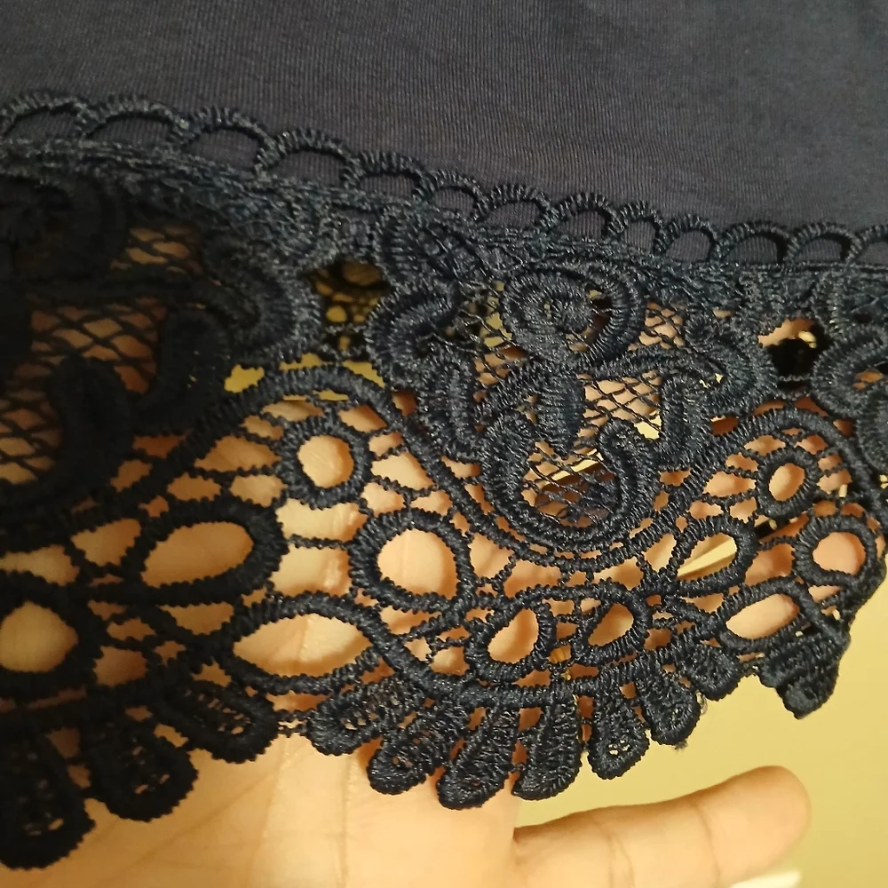 Attitudes by Renee Blue Embellished Relaxed Tee - Picture 5 of 6